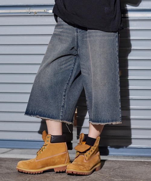 MSG（エムエスジー）の「ヴィンテージ加工オーバーバギージョーツ　ハーフデニム【UNISEX】（デニムパンツ・メンズ・ブラック/ブルー/カモフラージュ/ブラウン/ブラック系/ブルー系・S/M/L/XL）」の20枚目の写真