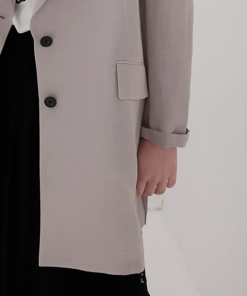 【新品】ドレスレイブ　リネンジャケット セール】B7 / linen slab boyfriend jacket(リネンスラブボーイ