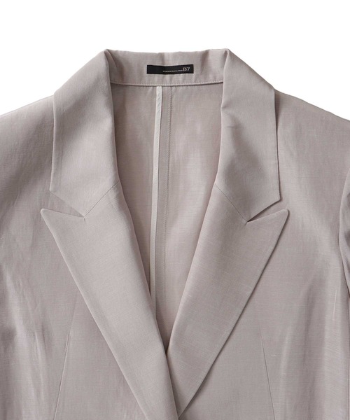 DRESSLAVE(ドレスレイブ)の「B7 / linen slab boyfriend jacket(リネンスラブボーイフレンドジャケット)(テーラードジャケット・レディース・ベージュ/ブラック・38)」の6枚目の写真
