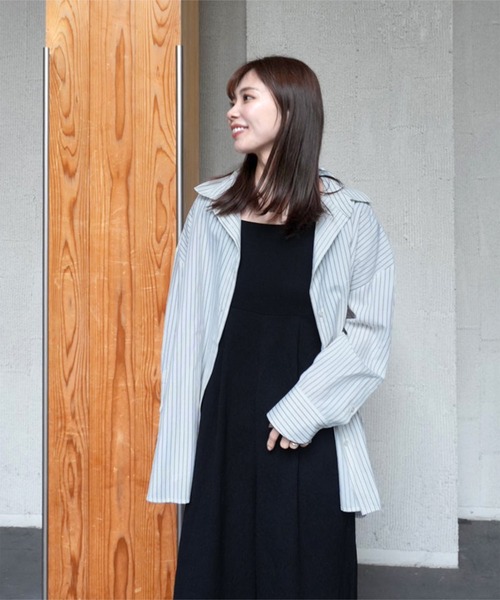 KOBE LETTUCE（コウベレタス）の「[ kiminaさんコラボ ]ショルダーフリルオールインワン（つなぎ/オールインワン・レディース・ブラウン/ドット/ブラック・M-Short/M-Long）」の11枚目の写真