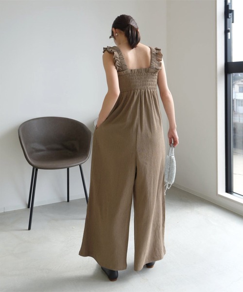 ワンショルダー オールインワン:L[RESALE] セール】【取り外し可能】ショルダーサロペット（サロペット