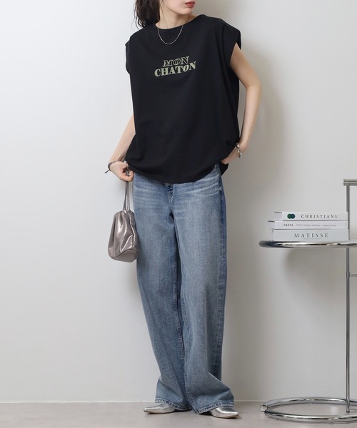 Arinomama（アリノママ）の「タックフレンチスリーブ（Tシャツ/カットソー・レディース・ブラック/コーラル/ダークブルー/ホワイト・FREE）」の12枚目の写真