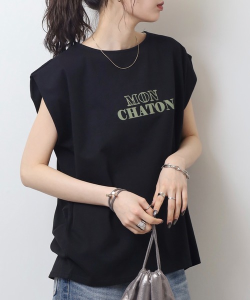 Arinomama（アリノママ）の「タックフレンチスリーブ（Tシャツ/カットソー・レディース・ブラック/コーラル/ダークブルー/ホワイト・FREE）」の11枚目の写真