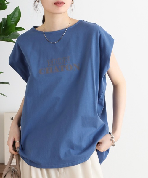 Arinomama（アリノママ）の「タックフレンチスリーブ（Tシャツ/カットソー・レディース・ブラック/コーラル/ダークブルー/ホワイト・FREE）」の14枚目の写真