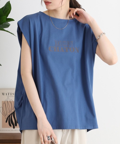 Arinomama（アリノママ）の「タックフレンチスリーブ（Tシャツ/カットソー・レディース・ブラック/コーラル/ダークブルー/ホワイト・FREE）」の13枚目の写真