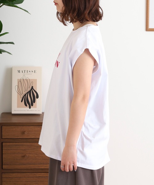 Arinomama（アリノママ）の「タックフレンチスリーブ（Tシャツ/カットソー・レディース・ブラック/コーラル/ダークブルー/ホワイト・FREE）」の22枚目の写真