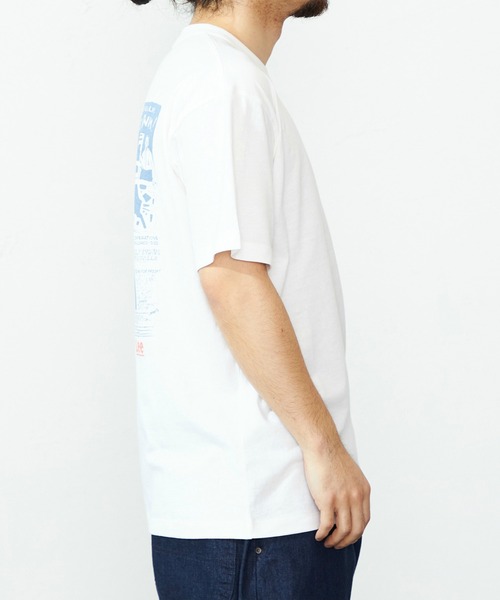 Lee（リー）の「Lee/リー バックプリントTシャツ（Tシャツ/カットソー・メンズ・サックスブルー/チャコールグレー/ホワイト/ホワイト系その他・SMALL/MEDIUM/X-LARGE/LARGE）」の21枚目の写真