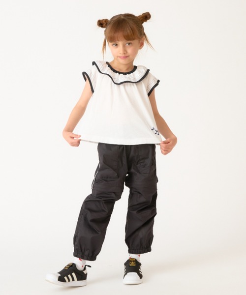 HAKKA KIDS(ハッカキッズ)の「ラグランフレア袖Tシャツ(Tシャツ/カットソー・キッズ・ブラック/ホワイト・120cm/130cm)」の12枚目の写真