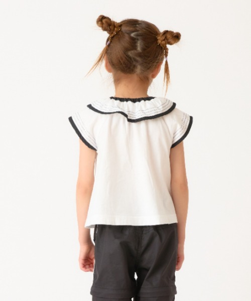 HAKKA KIDS(ハッカキッズ)の「ラグランフレア袖Tシャツ(Tシャツ/カットソー・キッズ・ブラック/ホワイト・120cm/130cm)」の9枚目の写真