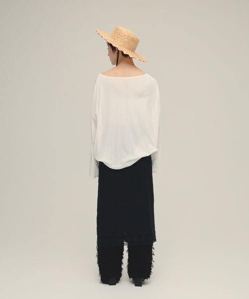 eL（エル）の「【eL】Embroidery Lace Wrap Skirt/291438（スカート・レディース・オフホワイト/ブラック・FREE）」の11枚目の写真