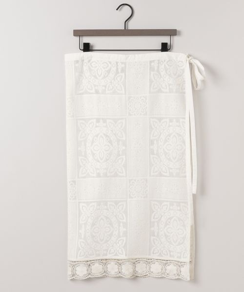 eL（エル）の「【eL】Embroidery Lace Wrap Skirt/291438（スカート・レディース・オフホワイト/ブラック・FREE）」の13枚目の写真