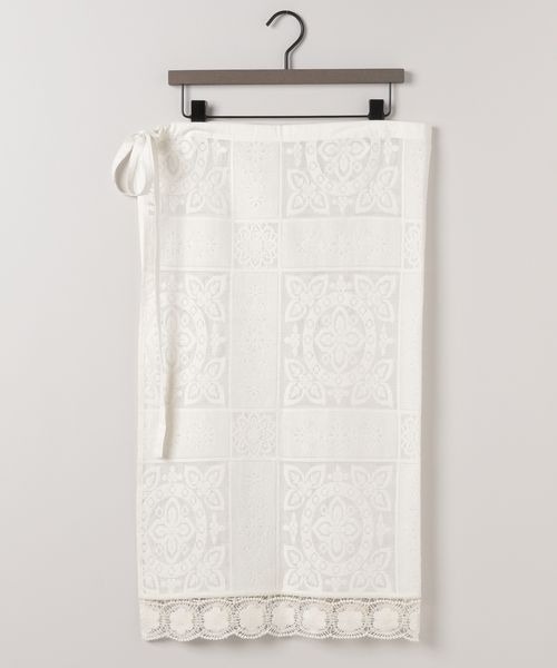 eL（エル）の「【eL】Embroidery Lace Wrap Skirt/291438（スカート・レディース・オフホワイト/ブラック・FREE）」の14枚目の写真