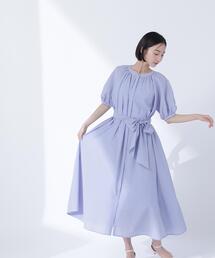 ◇シアーベルテッドギャザーワンピース