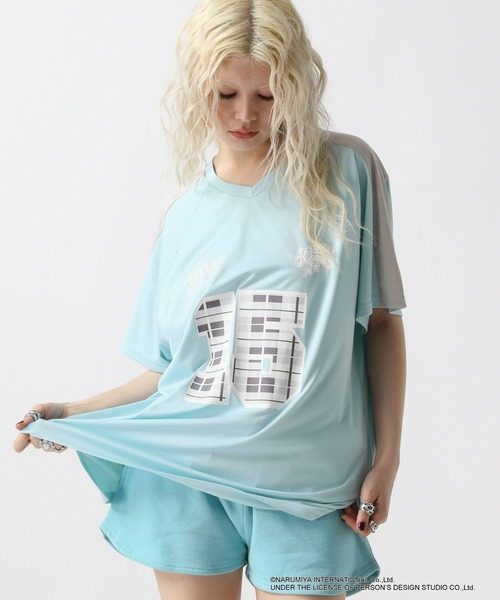 FOREVER 21（フォーエバー トゥエンティーワン）の「【ANGEL BLUE】ゲームシャツ（Tシャツ/カットソー・レディース・ナチュラル/ブルー/ブラック・FREE）」の11枚目の写真