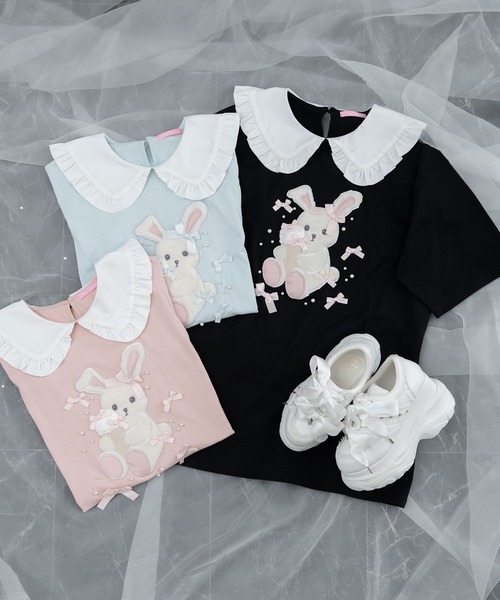 ハニーシナモン アイスリボンハニーちゃん襟付きTシャツ アイスリボンハニーちゃん襟付きTシャツ – BUNNY APARTMENT