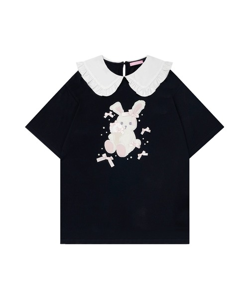 アイスリボンハニーちゃん襟付きTシャツ（Tシャツ/カットソー