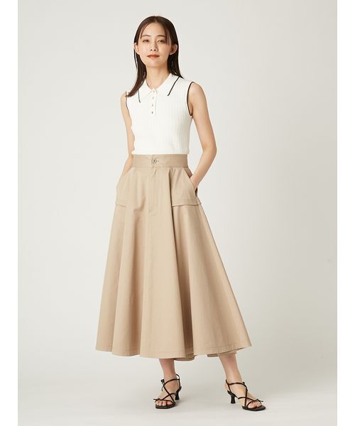 FRAY I.D（フレイアイディー）の「ノースリーブケーブルニットポロ／ウォッシャブル（ニット/セーター・レディース・ブラック/ライトブルー/アイボリー/グリーン・FREE）」の17枚目の写真