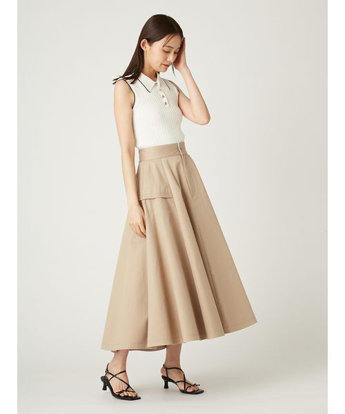 FRAY I.D（フレイアイディー）の「ノースリーブケーブルニットポロ／ウォッシャブル（ニット/セーター・レディース・ブラック/ライトブルー/アイボリー/グリーン・FREE）」の18枚目の写真