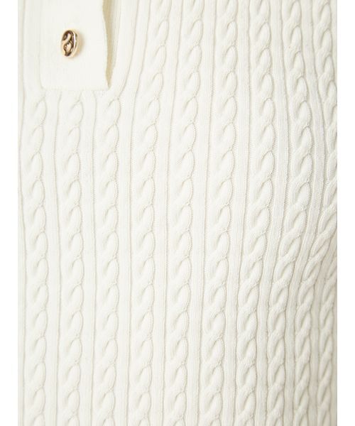 FRAY I.D（フレイアイディー）の「ノースリーブケーブルニットポロ／ウォッシャブル（ニット/セーター・レディース・ブラック/ライトブルー/アイボリー/グリーン・FREE）」の21枚目の写真