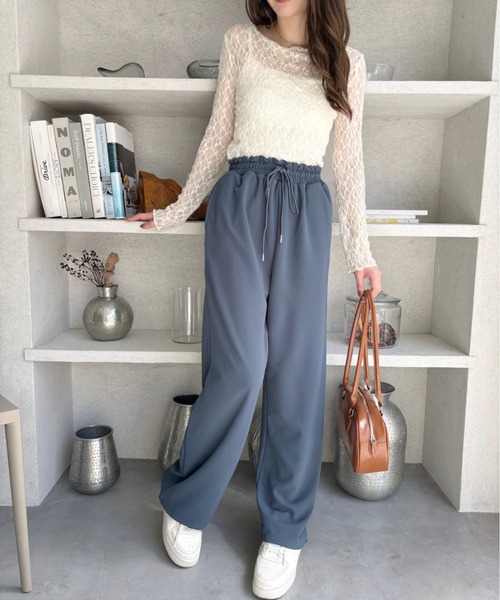 Good Riddance（グッドリダンス）の「【Good Riddance】ウエストギャザー リボン ストレート ラフパンツ（その他パンツ・レディース・ブラック/チャコールグレー/ベージュ・M）」の11枚目の写真