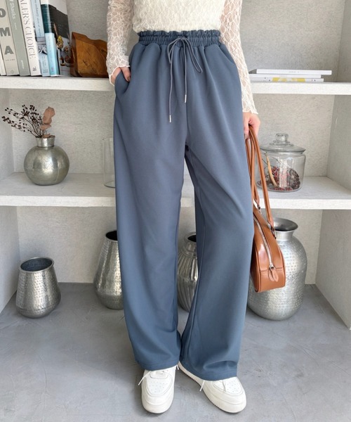 Good Riddance（グッドリダンス）の「【Good Riddance】ウエストギャザー リボン ストレート ラフパンツ（その他パンツ・レディース・ブラック/チャコールグレー/ベージュ・M）」の9枚目の写真