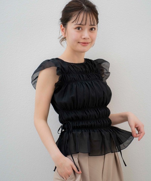 NOELA(ノエラ)の「シャーリングブラウス(シャツ/ブラウス・レディース・サックスブルー/ブラック/オフホワイト・フリー)」の17枚目の写真