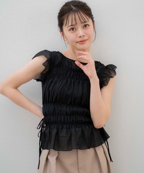 ノエラ Noela シャーリングTEEシャツ （ブラック） シャーリングブラウス | シャツ・ブラウス | Noela OFFICIAL WEB