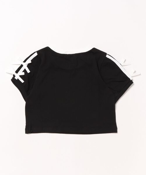 PINKHUNT（ピンクハント）の「PINKHUNT ピンクハント リボン付き 2本ライン Tシャツ 0602K（Tシャツ/カットソー・キッズ・ホワイト/ブラック・120cm/130cm/140cm/150cm/160cm）」の3枚目の写真