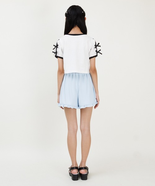 PINKHUNT（ピンクハント）の「PINKHUNT ピンクハント リボン付き 2本ライン Tシャツ 0602K（Tシャツ/カットソー・キッズ・ホワイト/ブラック・120cm/130cm/140cm/150cm/160cm）」の14枚目の写真