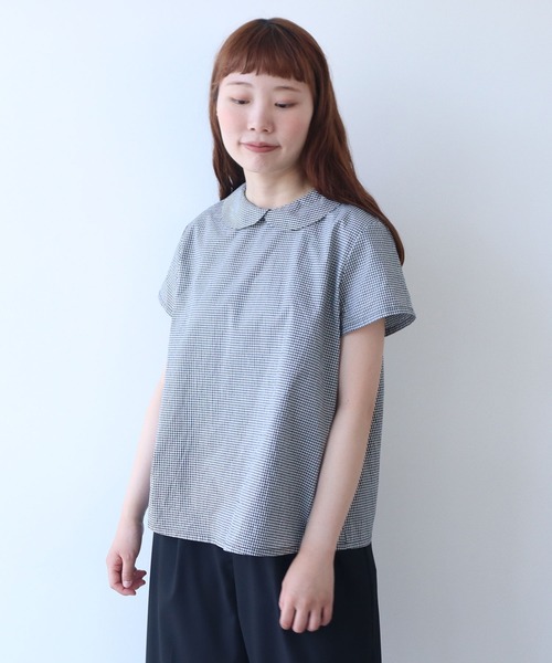 bulle de savon（ビュルデサボン）の「△itsumo 丸衿半袖ブラウス（シャツ/ブラウス・レディース・ホワイト/その他・FREE）」の13枚目の写真