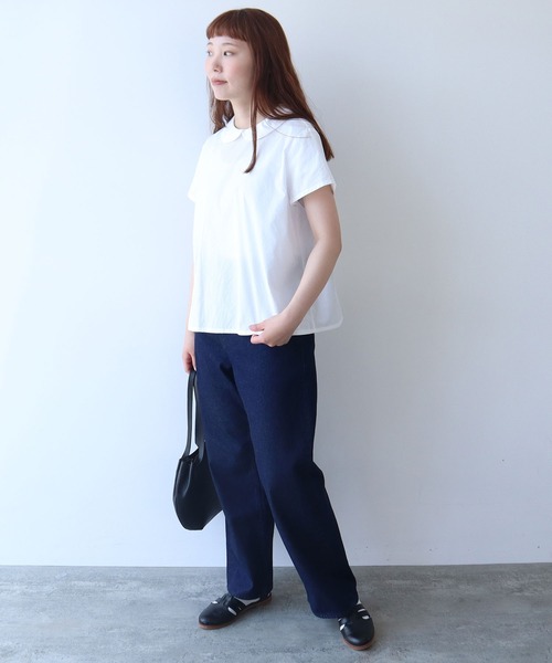 bulle de savon（ビュルデサボン）の「△itsumo 丸衿半袖ブラウス（シャツ/ブラウス・レディース・ホワイト/その他・FREE）」の11枚目の写真