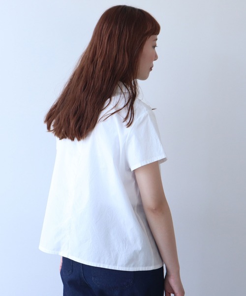 bulle de savon（ビュルデサボン）の「△itsumo 丸衿半袖ブラウス（シャツ/ブラウス・レディース・ホワイト/その他・FREE）」の7枚目の写真