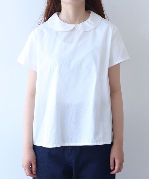 bulle de savon（ビュルデサボン）の「△itsumo 丸衿半袖ブラウス（シャツ/ブラウス・レディース・ホワイト/その他・FREE）」の14枚目の写真