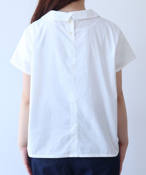 bulle de savon（ビュルデサボン）の「△itsumo 丸衿半袖ブラウス（シャツ/ブラウス・レディース・ホワイト/その他・FREE）」の16枚目の写真