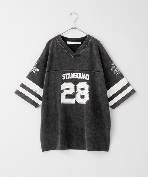 Anchor Smith(アンカー スミス)の「ヴィンテージ加工 ゲームデザイン ナンバリングビッグホッケーTシャツ(Tシャツ/カットソー・レディース・ブラック/レッド/ネイビー・M/L)」の7枚目の写真