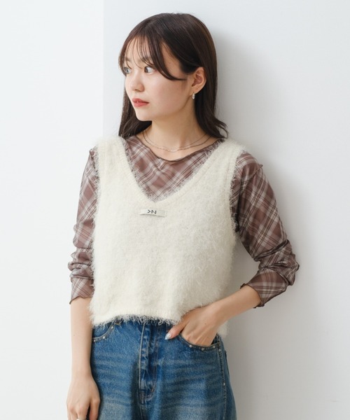 Kastane（カスタネ）の「バイアスチェックプルオーバー（Tシャツ