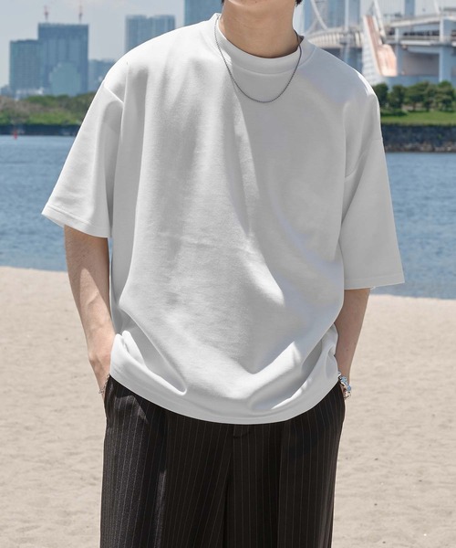 epnok(エプノック)の「ベーシックルーズ半袖ポンチTee(Tシャツ/カットソー・メンズ・オフホワイト/ブラック/グレイッシュブルー・LARGE/MEDIUM/SMALL)」の22枚目の写真