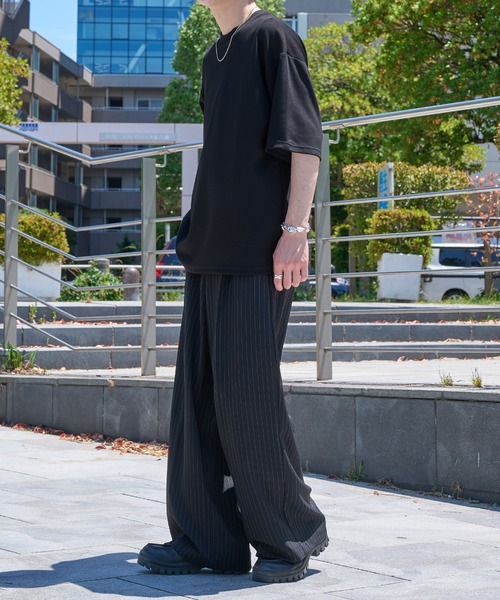 epnok(エプノック)の「ベーシックルーズ半袖ポンチTee(Tシャツ/カットソー・メンズ・オフホワイト/ブラック/グレイッシュブルー・LARGE/MEDIUM/SMALL)」の12枚目の写真