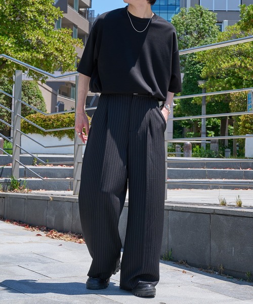 epnok(エプノック)の「ベーシックルーズ半袖ポンチTee(Tシャツ/カットソー・メンズ・オフホワイト/ブラック/グレイッシュブルー・LARGE/MEDIUM/SMALL)」の13枚目の写真