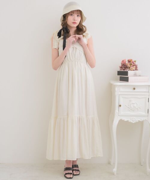セール】肩リボンギャザーOP（ワンピース）｜ems excite（エムズ