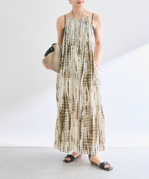 RIVE DROITE（リヴドロワ）の「【à Nice （ア ・ニース）】タイダイプリントキャミドレス（ワンピース・レディース・ブラック/カーキ・FREE）」の21枚目の写真