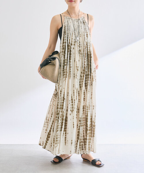 RIVE DROITE（リヴドロワ）の「【à Nice （ア ・ニース）】タイダイプリントキャミドレス（ワンピース・レディース・ブラック/カーキ・FREE）」の22枚目の写真