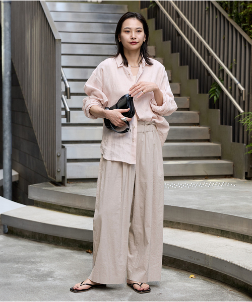 JOURNAL STANDARD（ジャーナルスタンダード）の「《追加3》ウォッシャブルC/LIVIS ワイドパンツ（その他パンツ・レディース・ライトグレー/ブラック/ピンク/オートミール・40/38/36/34）」の8枚目の写真