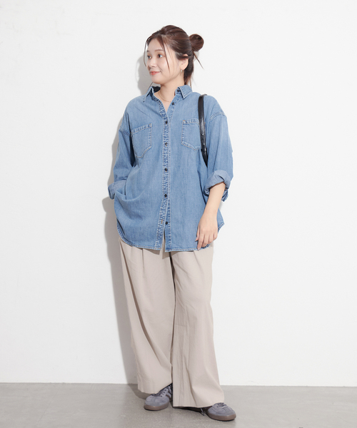 未使用タグ付36サイズ】ウォッシャブルC/LIVIS ワイドパンツ 追加4