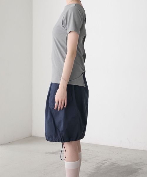 りかページ RIKA × forksy. 】ツイストデザイン 2way 半袖クルーネック