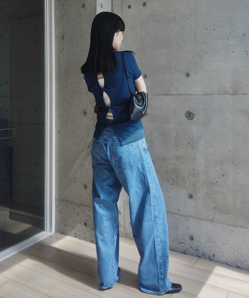 RIKA × forksy. 】ツイストデザイン 2way 半袖クルーネック