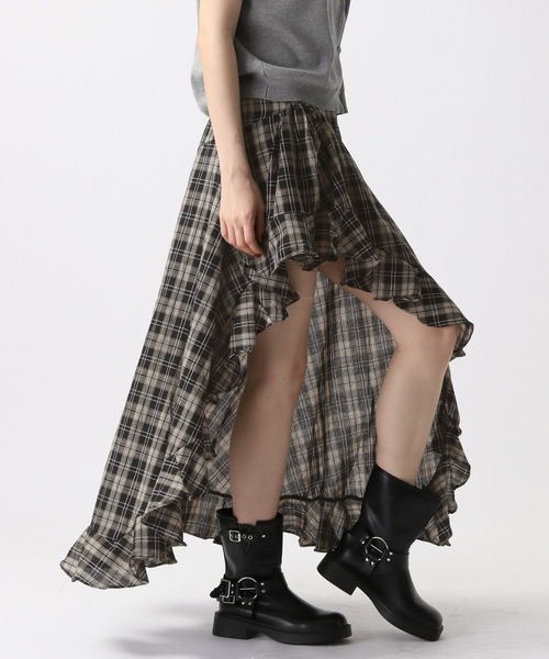 FOREVER 21（フォーエバー トゥエンティーワン）の「【2025SS】イレヘムロングスカート（スカート・レディース・チェック・FREE）」の10枚目の写真