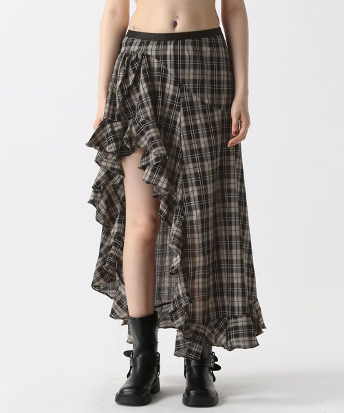 FOREVER 21（フォーエバー トゥエンティーワン）の「【2025SS】イレヘムロングスカート（スカート・レディース・チェック・FREE）」の9枚目の写真