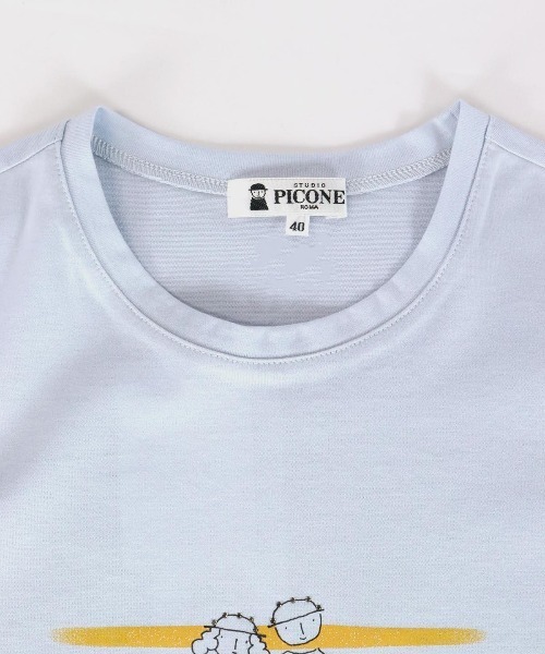 STUDIO PICONE(スタジオピッコーネ)の「コットン100%冷感プルオーバー(Tシャツ/カットソー・レディース・ライトブルー/ホワイト/ブラック・LL/M/L)」の5枚目の写真