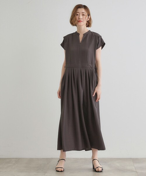 セール】【晴れの日も雨の日も】撥水タックワンピース（ワンピース